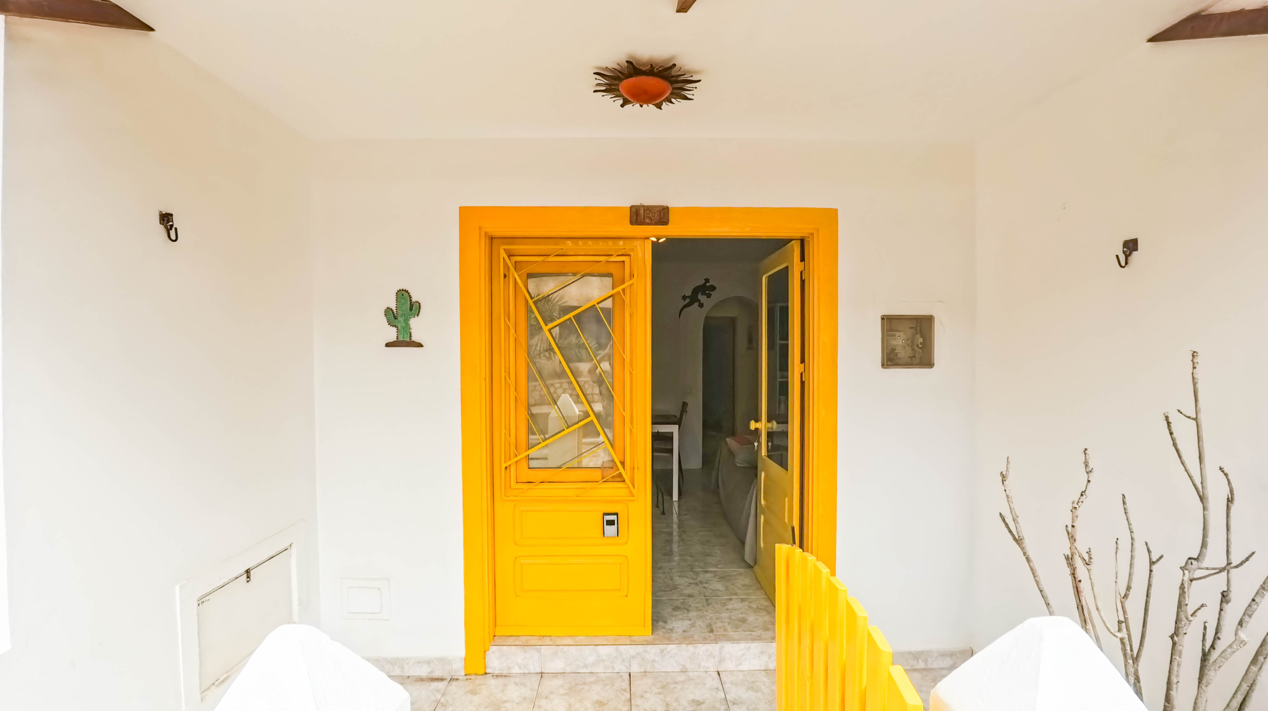 Entrance door of apartment in Murdeira Village Sal Island Cape Verde