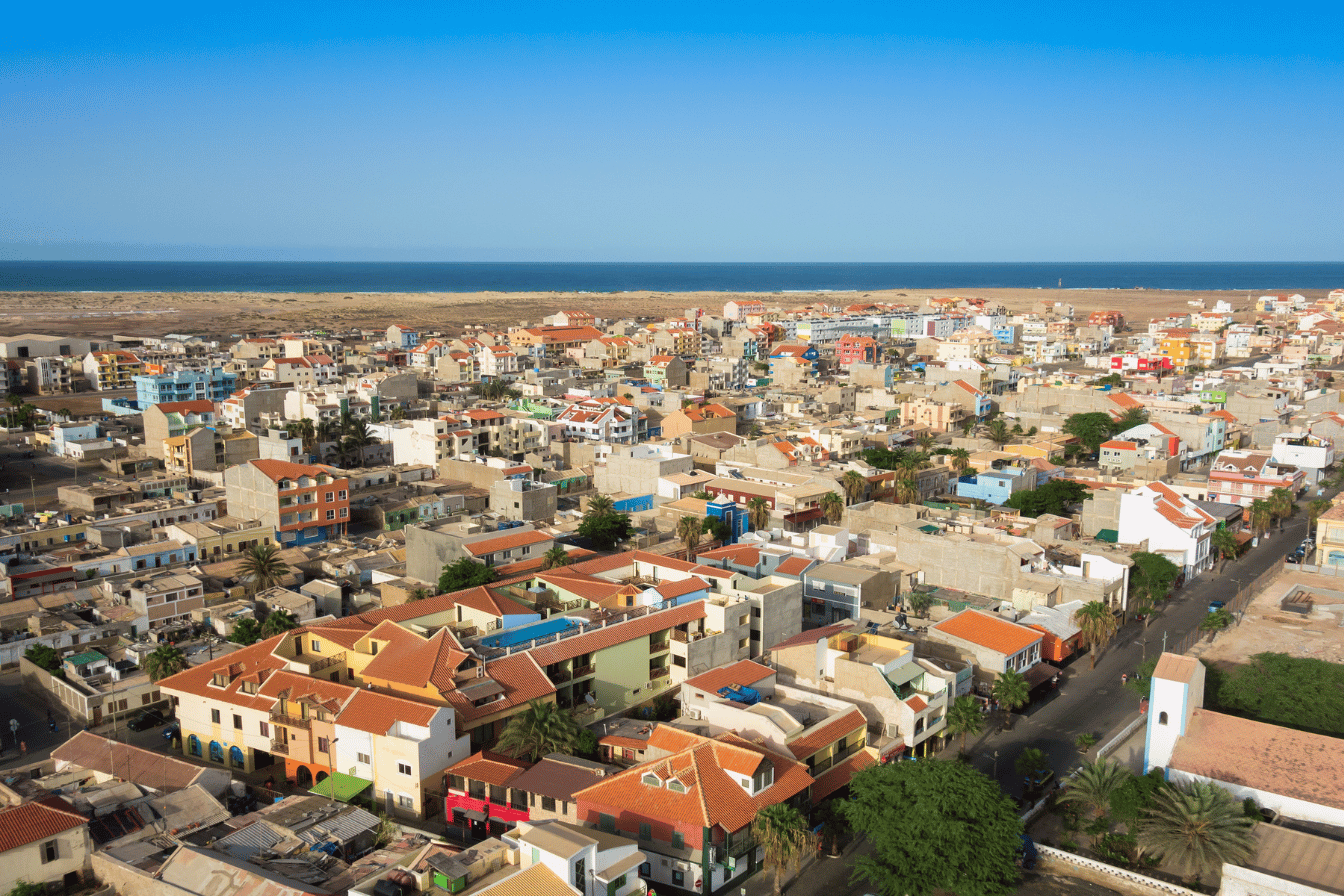 Clean and peaceful coastal area in Cape Verde